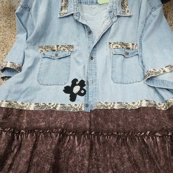 3610 Size 4X Upcycled Jean Duster. - Picture 6 of 6